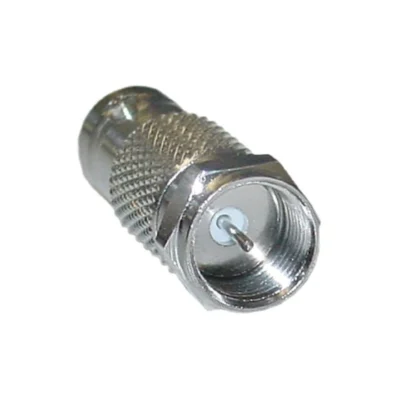 Conector F macho para crimpar en cables RG59 con terminal de carga de 75 Ω, en Biltron.