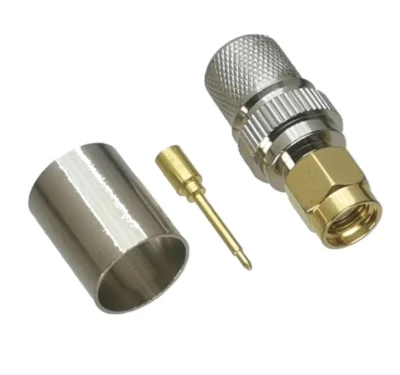 Conector SMA macho para crimpar en cables RG400