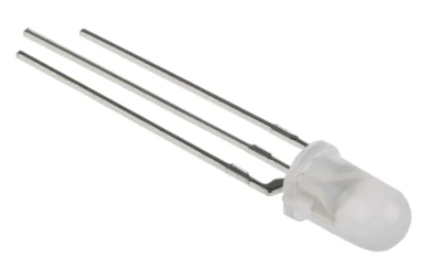 Imagen de LED redondo bicolor rojo verde de 5 mm, 90/70 mcd, 3 pines y ángulo de visión de 60°, en Biltron.