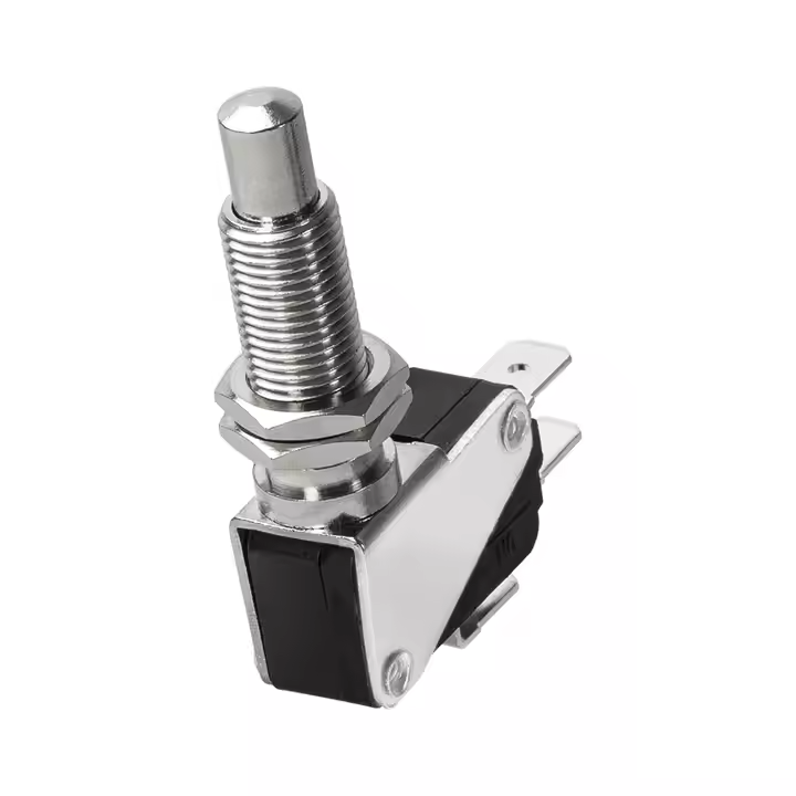 Imagen de un Microinterruptor SPDT para PCB, Leva y Roldana, y Terminales 6.3 mm, en Biltron.