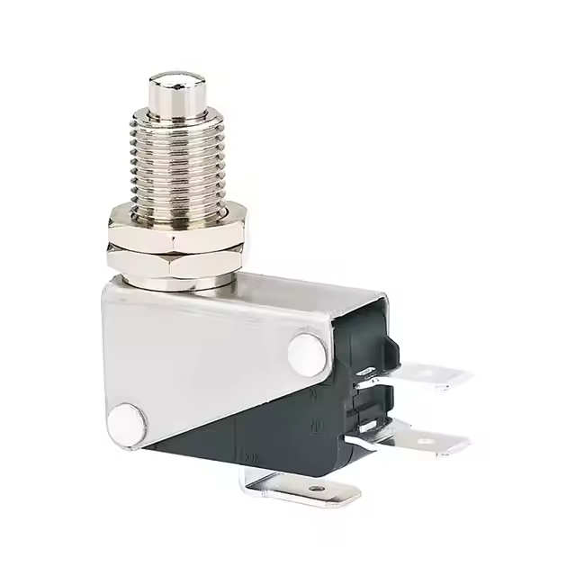 Imagen de un Microinterruptor SPDT para PCB, Leva y Roldana, y Terminales 6.3 mm, en Biltron.