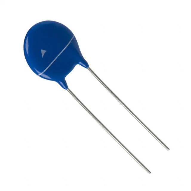 Muestra de un Varistor Óxido Metal, 175 V, 14 mm, THT, disponible en Biltron.