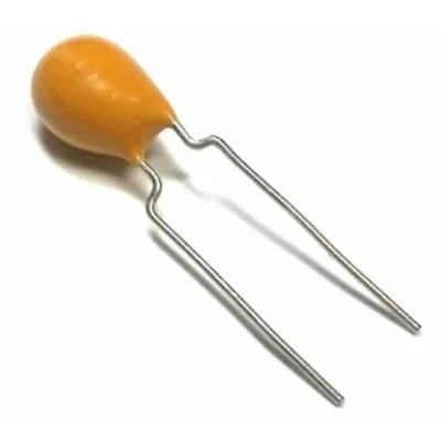 Imagen de un Condensador T谩ntalo Radial, de 4.7 碌F y 35 V Tipo Gota, en Biltron.