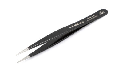 Pinza JBC HPTE00SA de alta precisión con recubrimiento epoxi ESD y punta cuadrada