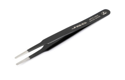 Pinza JBC HPTE2ASA de alta precisión con recubrimiento epoxi ESD y punta redonda