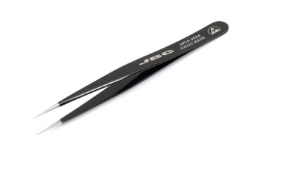 Pinza JBC HPTE3CSA de alta precisión con recubrimiento epoxi ESD y punta puntiaguda