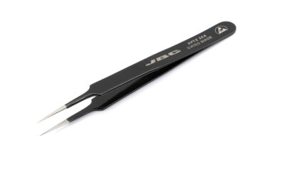 Pinza JBC HPTE5SA de alta precisión con recubrimiento epoxi ESD y punta afilada